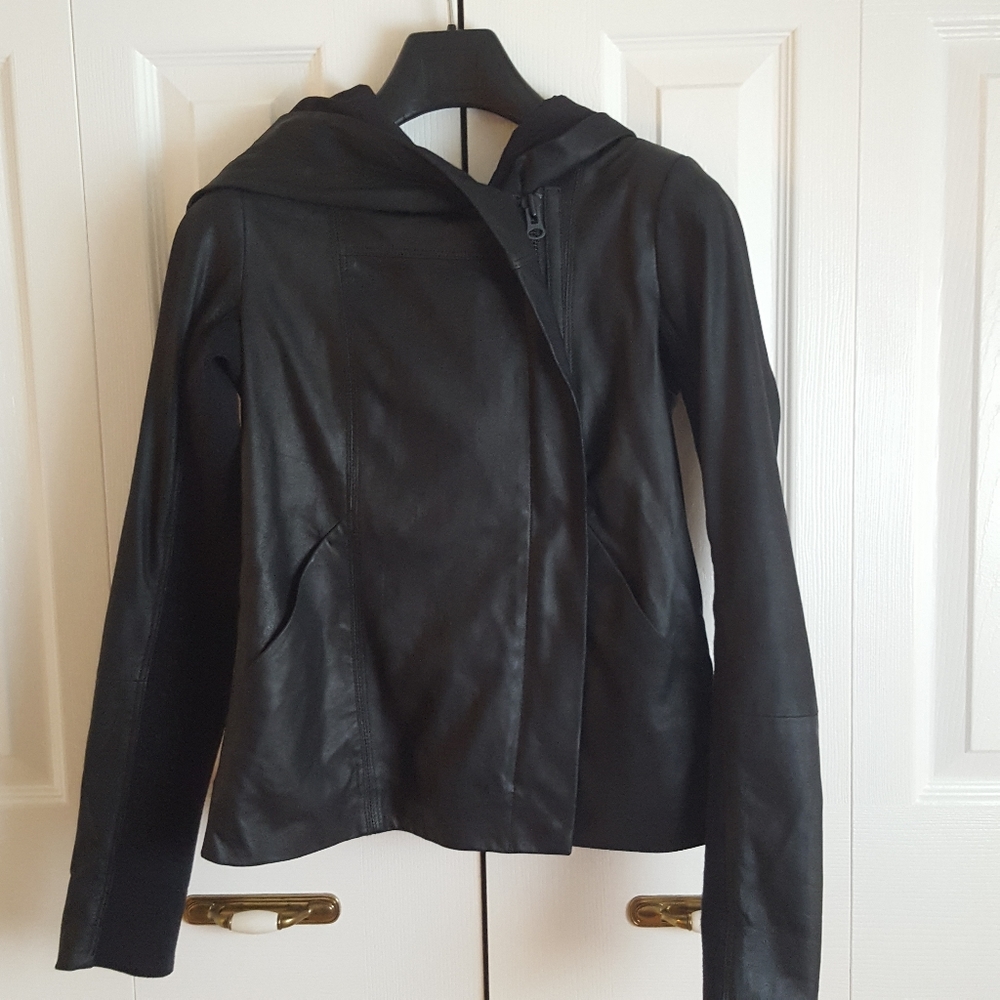 Danier leather jacket with hood size 3xs